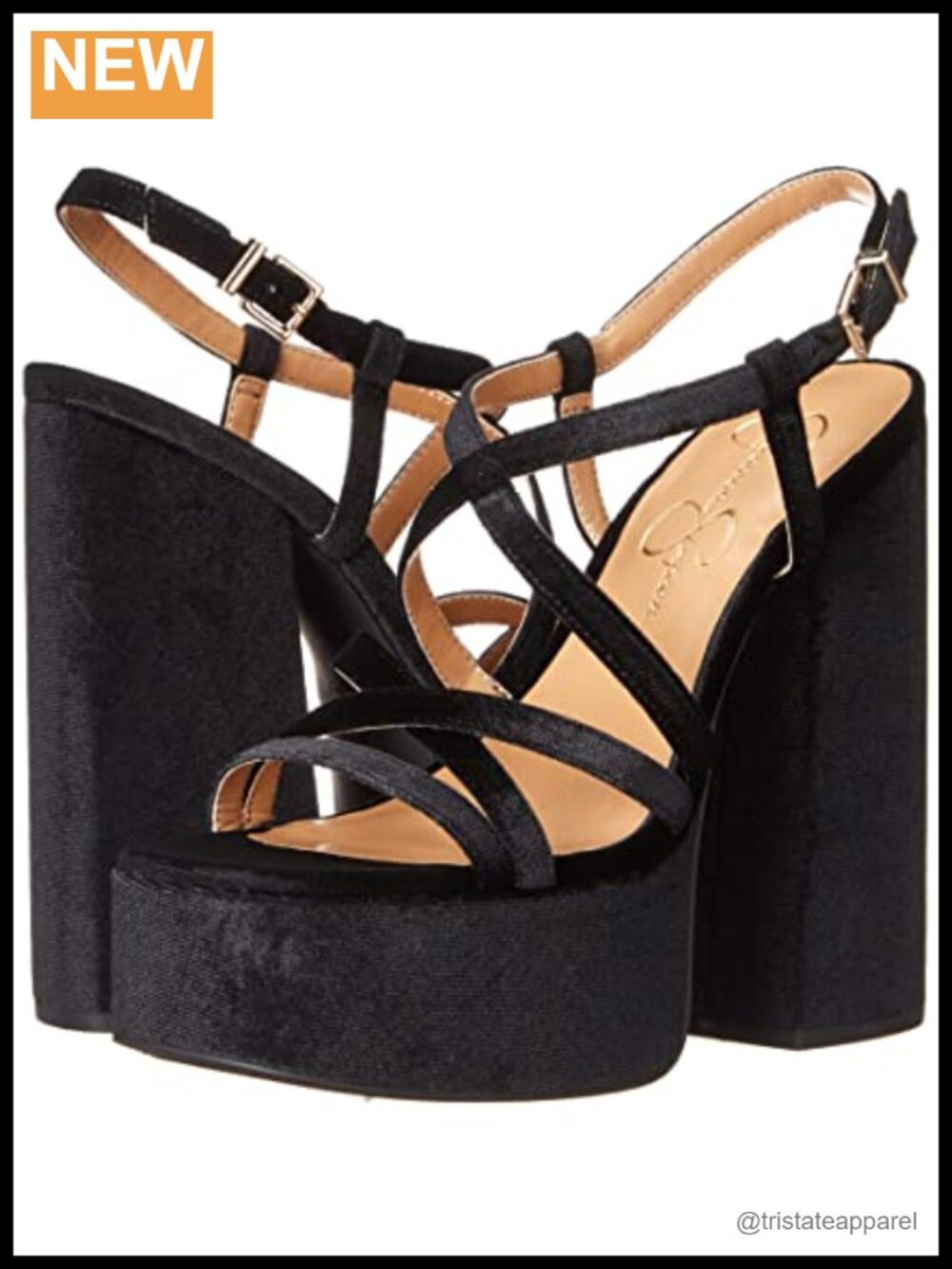 Jessica Simpson Salih Platform Wedge Sandal Slingback Buckle